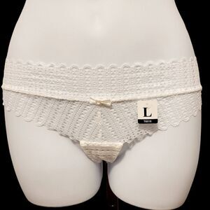 2/$20 Brand New Sexy Pure White Panties underwear Size: Large